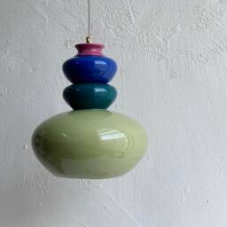 Pendant Ceramic Lamp, Hanging Lampshade, Handmade Design, Artistic Creation, Unique Light Fixture - thumbnail 2