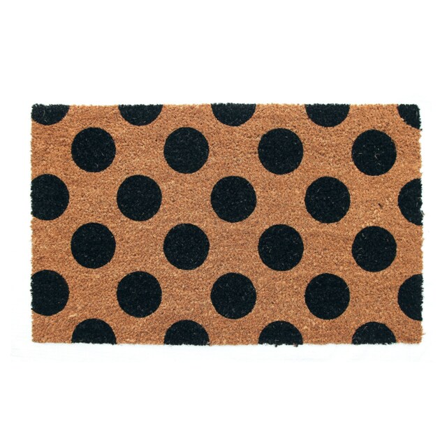Coco & Coir Door Mat Indoor/Outdoor - Non Slip Abstract Design Entrance Welcome - Polka Beauty - image 1