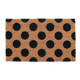 Coco & Coir Door Mat Indoor/Outdoor - Non Slip Abstract Design Entrance Welcome - Polka Beauty