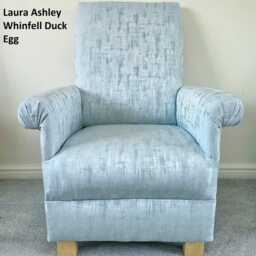 Adult Armchairs Laura Ashley Fabric Chairs Belvedere Josette Duck Egg Grey Corby Check Accent Statement Bedroom Nursery Awning Stripe Small - thumbnail 2
