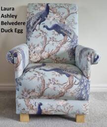 Adult Armchairs Laura Ashley Fabric Chairs Belvedere Josette Duck Egg Grey Corby Check Accent Statement Bedroom Nursery Awning Stripe Small