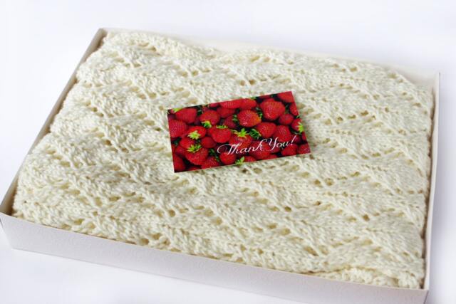 Knit Merino Wool Baby Blanket White Pram Blanket - 75x90 cm - image 1