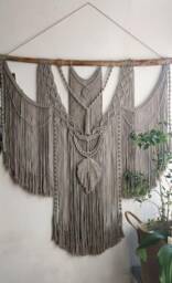 Gray Large Macrame Backdrop, Extra Large Wall Hanging With Tassels, Mural, Wall Decor, Home Decor, Housewarming Gift