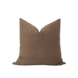 Julian -- Brown Pillow Cover Handwoven Chocolate Woven Moody Masculine - thumbnail 1