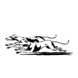 Vintage Running Greyhound Dogs Wall Decal - Animal Decor - thumbnail 3