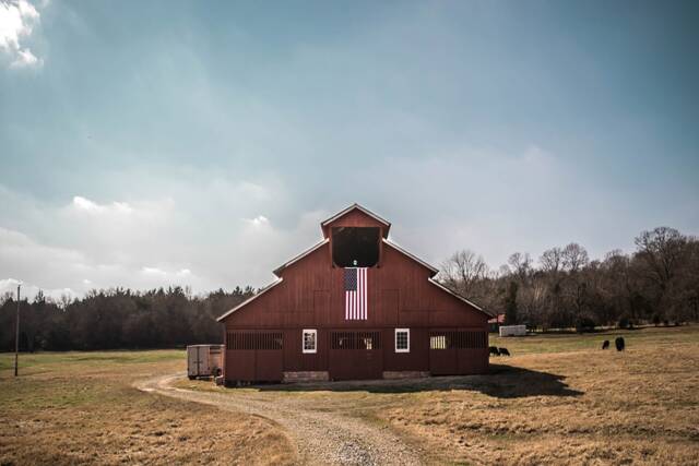 Red Barn Photo Print Farmhouse Wall Art - Digital Download - image 1