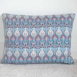 "Blue Cushion Cover Art Nouveau Liberty Ianthe Burgundy Oblong Bolster Pillow Sham Case 16"" 20"" 24"" 26"