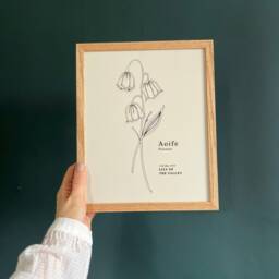 Birth Flower Painted Wall Art - New Baby Or Christening Gift Worldwide Shipping