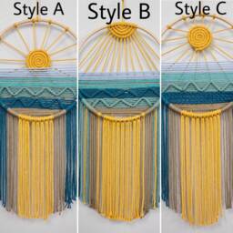 Sunset Macrame Wall Hanging Boho Beach Decor Tapestry