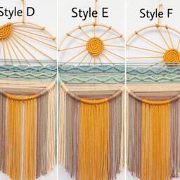 Sunset Macrame Wall Hanging Boho Beach Decor Tapestry - thumbnail 3
