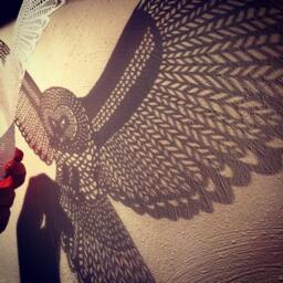 Papercut Owl - Beautiful Detailed Owl Cut From Pearl White Paper - thumbnail 2