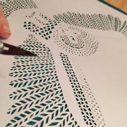 Papercut Owl - Beautiful Detailed Owl Cut From Pearl White Paper - thumbnail 3