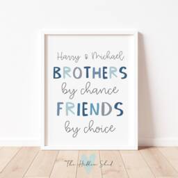 Brothers By Chance Friends Choice Print - Modern Kids Room Decor - thumbnail 2