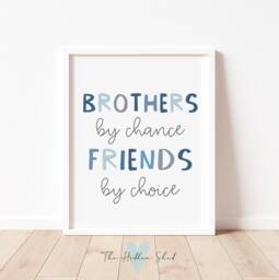 Brothers By Chance Friends Choice Print - Modern Kids Room Decor - thumbnail 1