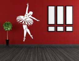 Ballerina Wall Decal Dance Studio Decor 1597 - thumbnail 1