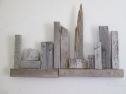 Barnwood Art Abstract City Scape - thumbnail 1