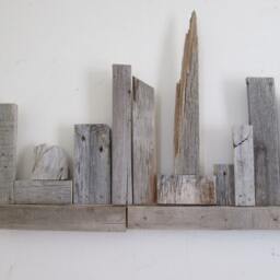 Barnwood Art Abstract City Scape - thumbnail 3