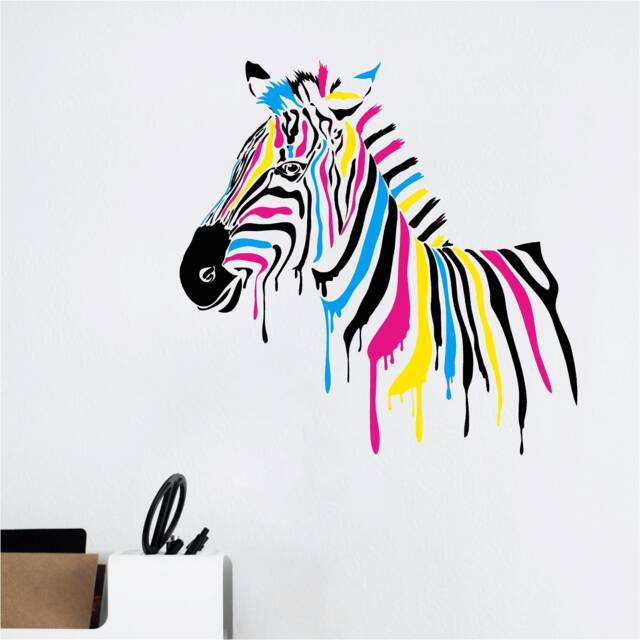 Zebra 4 Colour Limited Edition - Vinyl Wall Art, Decal, Sticker, Transfer, Mural, Decor, Rent Friendly, Interior, Exterior, Full - image 1