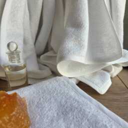 White Linen - Cotton Bath Towels Italian Luxury Spa Towel - thumbnail 2