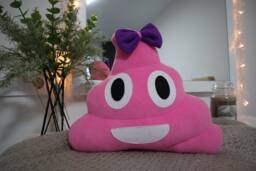 Smiling Poop Emoji Pillow - Ice Cream Cushion Pile Of Poo