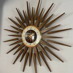 Handmade Mid Century Starburst Clock 27 - thumbnail 3