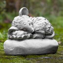 Outdoor Sleeping Mouse Statue Cement Rodent Sculpture Concrete Garden & Home Decoration Animal Ornament Unique Lover Gift - thumbnail 3