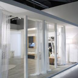 White Loopmesh Fabric 3 Meters High Transparent Curtain Chivasso By Jab 5 Colors - thumbnail 3