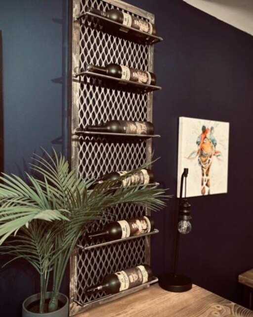 Industrial Wine Rack Storage Display - image 1