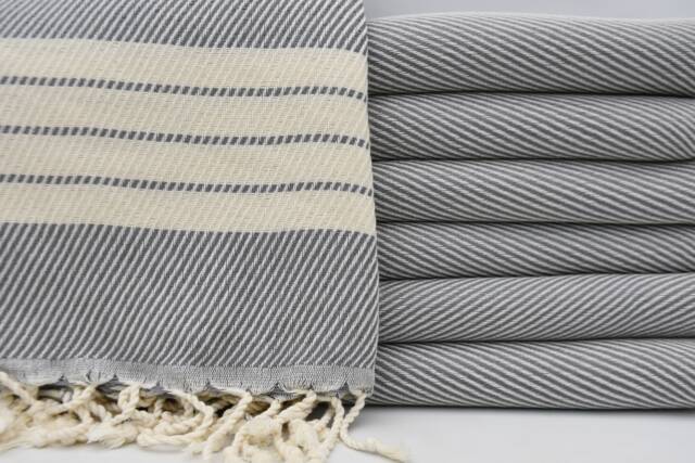 "Turkish Towel, Pool Towel, Peshtemal Towel, Gary Towel, 38""x70" - image 1