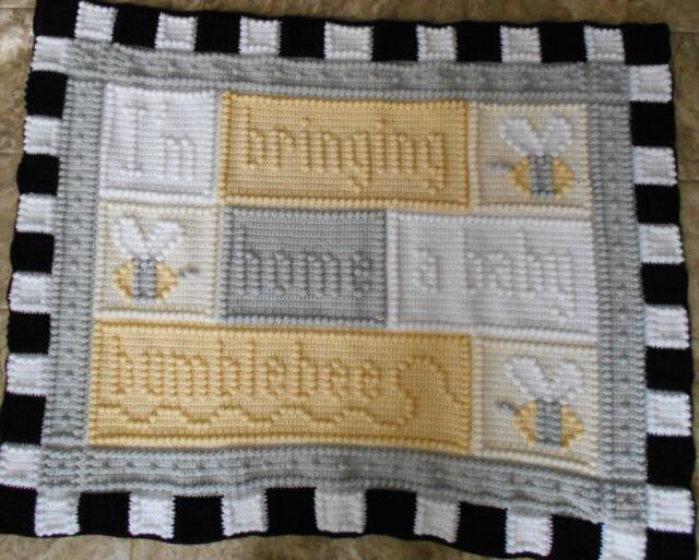 Bumblebee Pattern For Crocheted Blanket - image 1