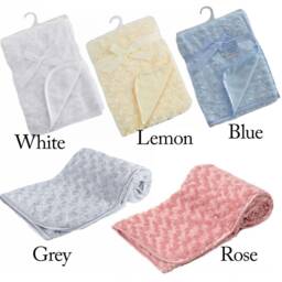 Personalised Baby Blanket Embroidered .this Pretty Rose Bud New Born Boy, Girl Blanket, Keepsake Gift - thumbnail 3