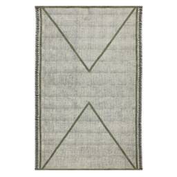 Handmade Green Cotton Rug, Hand Woven Kilim, Home Decor - thumbnail 3