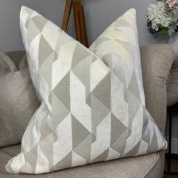 Champagne Beige Velvet Cushion Cover John Lewis Branco Fabric Luxury Designer Pillow Handmade in UK Soft Sofa Chair