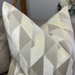 Champagne Beige Velvet Cushion Cover John Lewis Branco Fabric Luxury Designer Pillow Handmade in UK Soft Sofa Chair - thumbnail 4