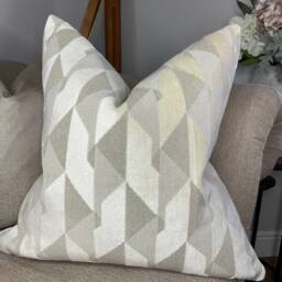 Champagne Beige Velvet Cushion Cover John Lewis Branco Fabric Luxury Designer Pillow Handmade in UK Soft Sofa Chair - thumbnail 2