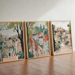 Set Of 3 Hampstead Posters, London Travel Prints, UK Wall Art Set, Heath Decor, Cityscape Posters & Print - thumbnail 2