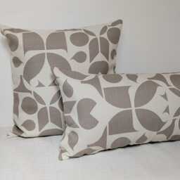 Maharam Mister Pillow Cover Beige Brown Mid-Century Modern - thumbnail 1