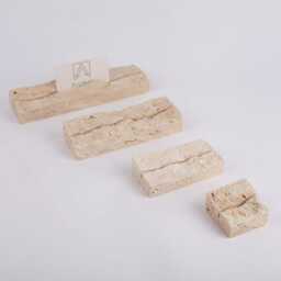 Travertine Card Holder, Marble Menu Rustic & Sign Stone Wedding Place Holders, Name Tag Holder - thumbnail 2