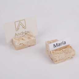 Travertine Card Holder, Marble Menu Rustic & Sign Stone Wedding Place Holders, Name Tag Holder - thumbnail 3