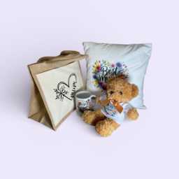Mum Gift Set - Teddy Bear, Cushion, Mug, Coaster, Bag - thumbnail 3