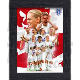 England Lionesses Player Montage Poster - Officially Licensed Product A4/A3 A2 Plus Framed Options - thumbnail 2