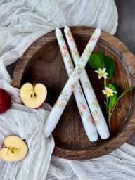 Apple Tall Taper Candles, Fruit Dinner Candles, Harvest Autumn Fall Summer Party Decor, Gift For Her, Teacher Gifts, Rustic County Kitchen Decor - thumbnail 1