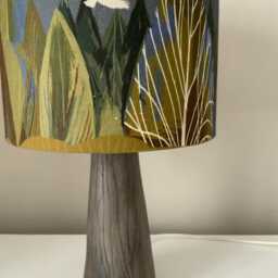 Handmade Ceramic-style Clay Table Lamp With Organic Cotton Lampshade - Cromarty Firth Inspired Design - thumbnail 2