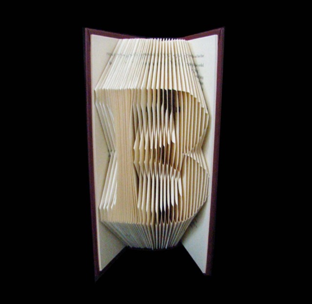 B Monograms Folded-Book Art Sculpture - image 1