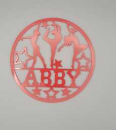Personalised Ladies Dance, Gymnastics Teenager Girls Bedroom Decor, Club Name Sign Name, Door Or Wall Hanger in Acrylic Wood - thumbnail 1