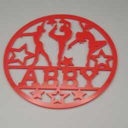 Personalised Ladies Dance, Gymnastics Teenager Girls Bedroom Decor, Club Name Sign Name, Door Or Wall Hanger in Acrylic Wood - thumbnail 4