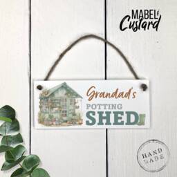 Personalised Potting Shed Sign - Garden Gifts For Grandad Grandma Greenhouse Shed Gardener Gift - thumbnail 1