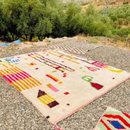 White Shag Rug, Moroccan Neon Colorful Berber Rug, Custom Made Carpet, Large Area Rug - thumbnail 3