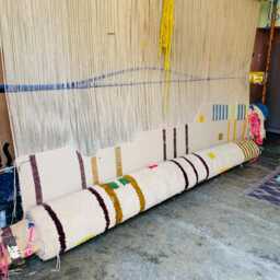 White Shag Rug, Moroccan Neon Colorful Berber Rug, Custom Made Carpet, Large Area Rug - thumbnail 2