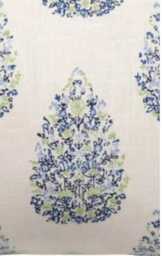John Robshaw Kedara Blue Tree Pillow Cover Designer Floral Linen With Ivory Backing All Sizes Available - thumbnail 2
